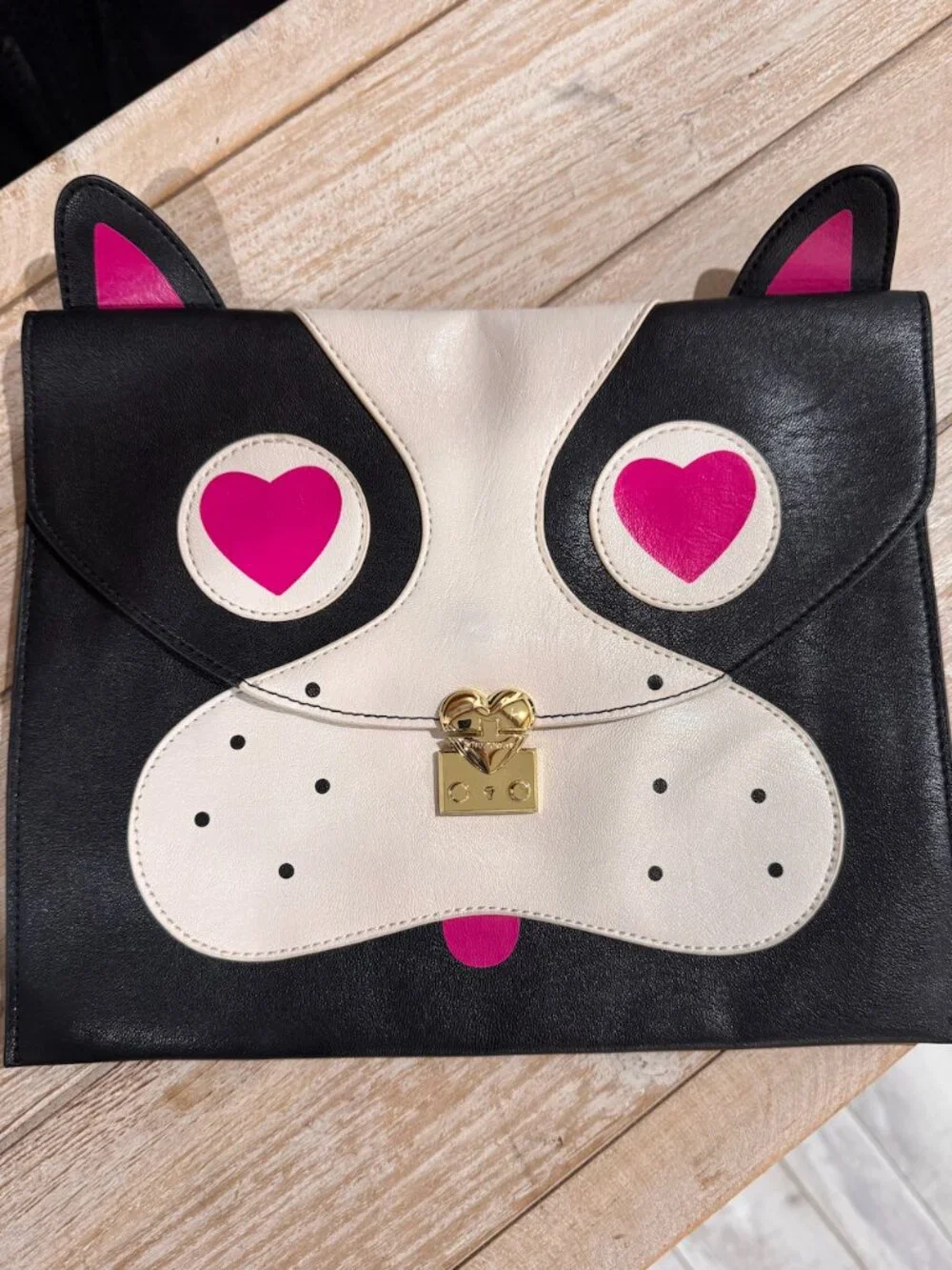 NWOT Betsey Johnson Cat Clutch Purse Bag